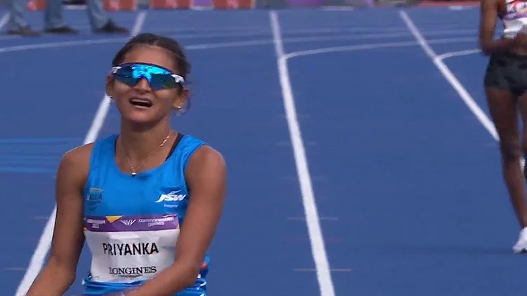 Priyanka Goswami wins silver medal