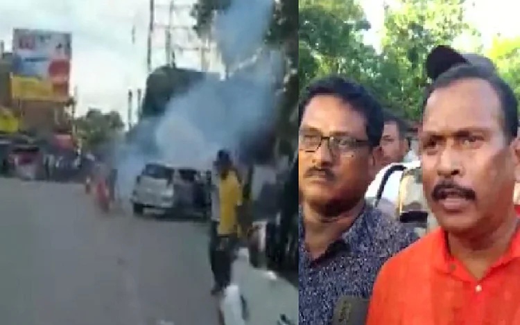 Bomb blast during BJPs protest in West Bengal