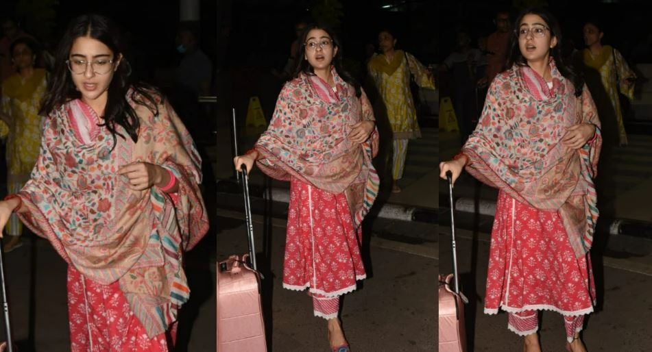 Sara Ali Khan came out of the airport carrying heavy luggage in a simple way, forgetting the status of the Pataudi famil