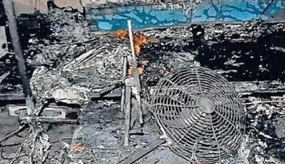 Fire in Durga Puja pandal