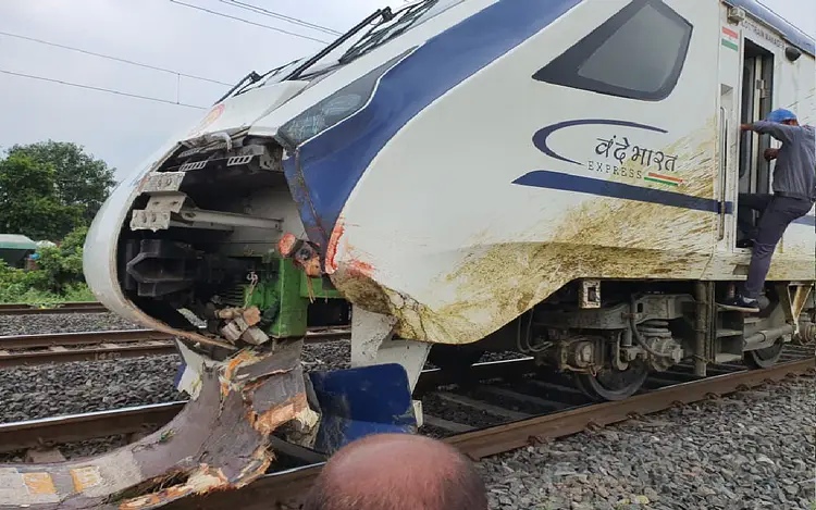 Vande Bharat Express collided with a cow
