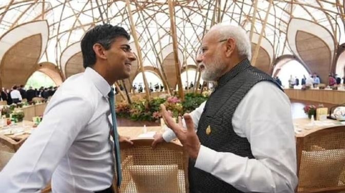 PM Narendra Modi met British PM Rishi Sunak