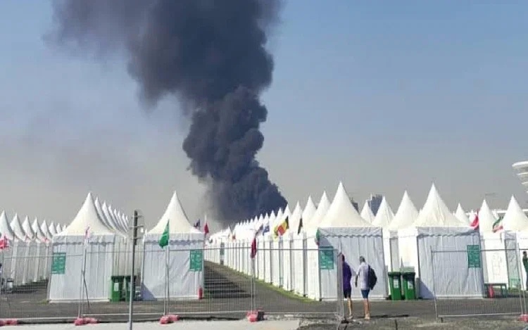 Fire in Lusail