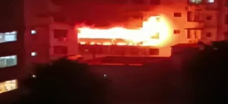 Fire broke out in Ashirwad Tower