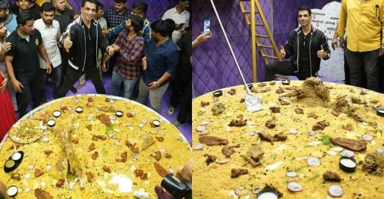 India's biggest plate named after Sonu Sood, 20 people can eat together