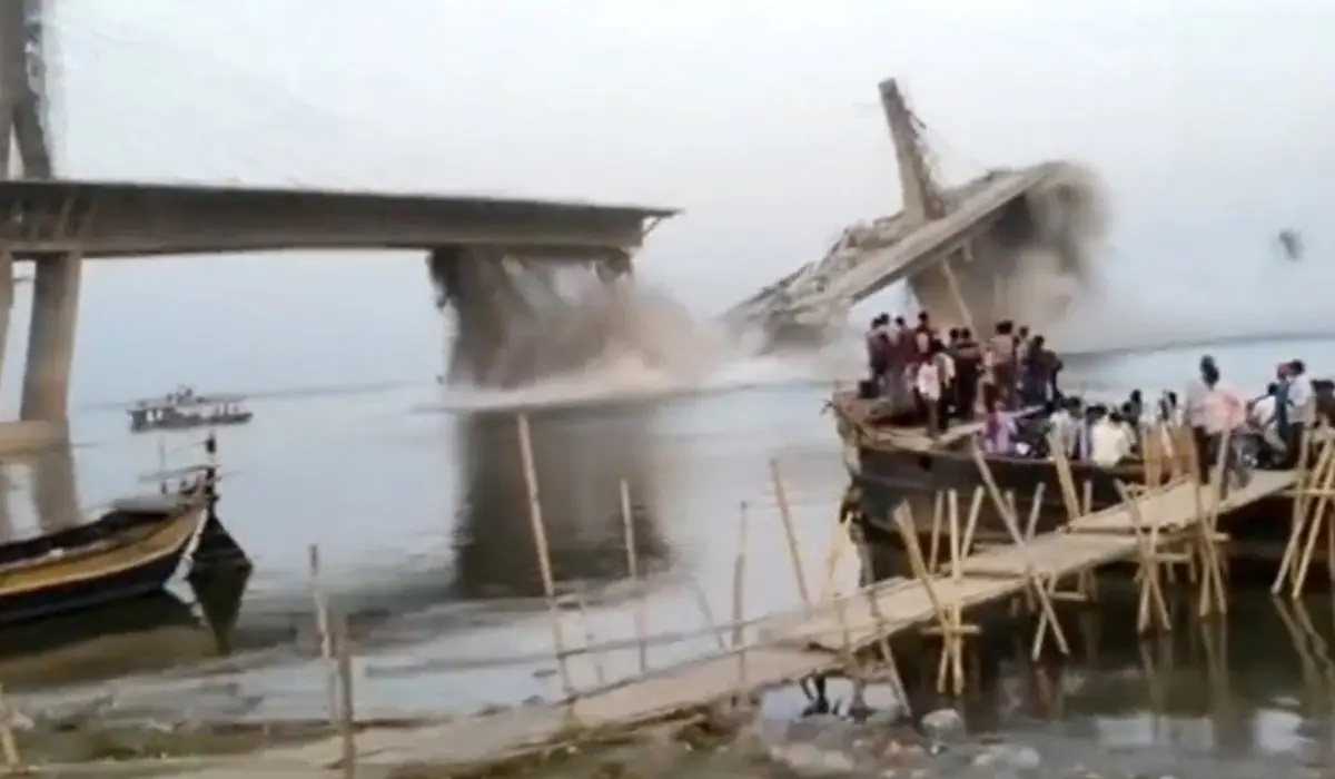 Bihar Bridge Collapses Nitish government surrounded by bridge collapse
