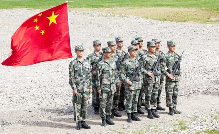 Chinese soldiers in Aksai Chin