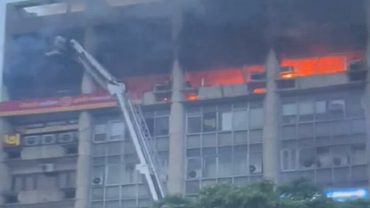 Fire in Connaught Place