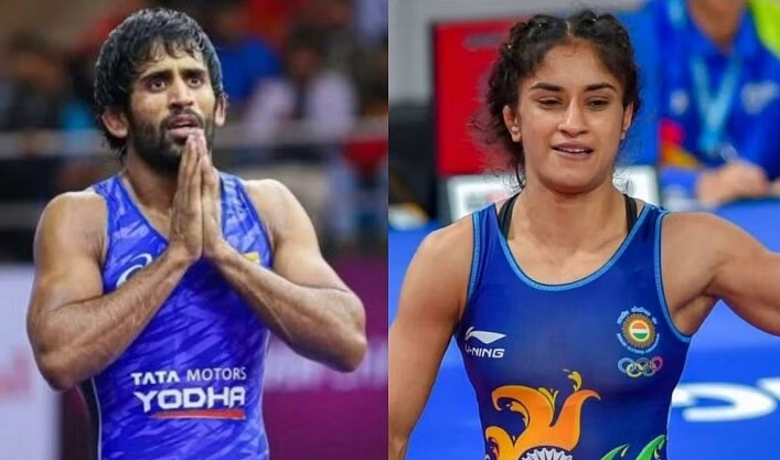 Bajrang Punia and Vinesh Phogat