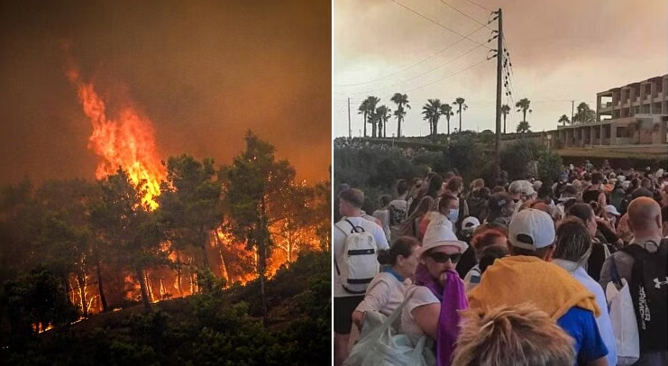 Fire in the forests of Greece