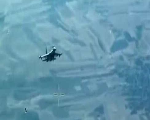 Russian fighter jet targets American drone Russian fighter jet targets American drone