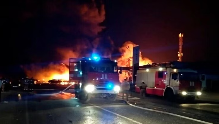 Explosion in gas station in Russia