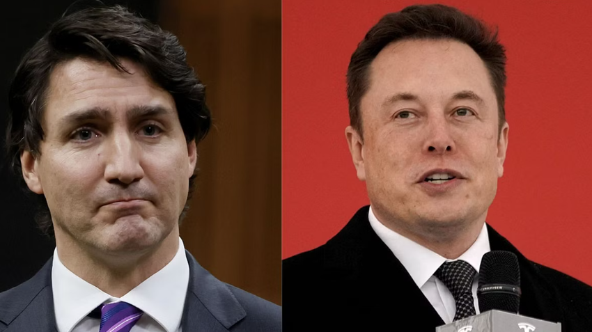 Elon Musk and Canadian PM Justin Trudeau