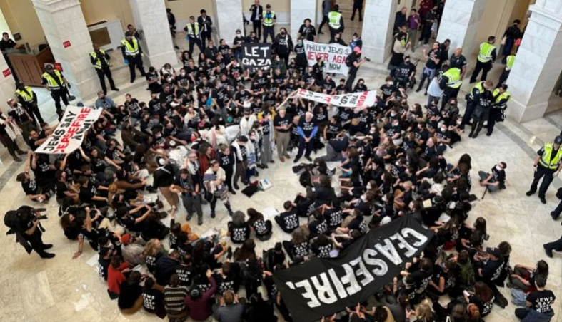 American Jews hold sit in at US Congress