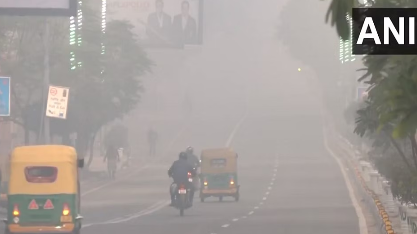 Cold and fog in North India