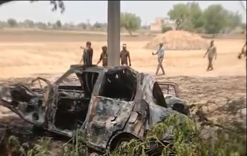 Father and Son Burn to Death in Tragic Car Accident in Hisar Haryana