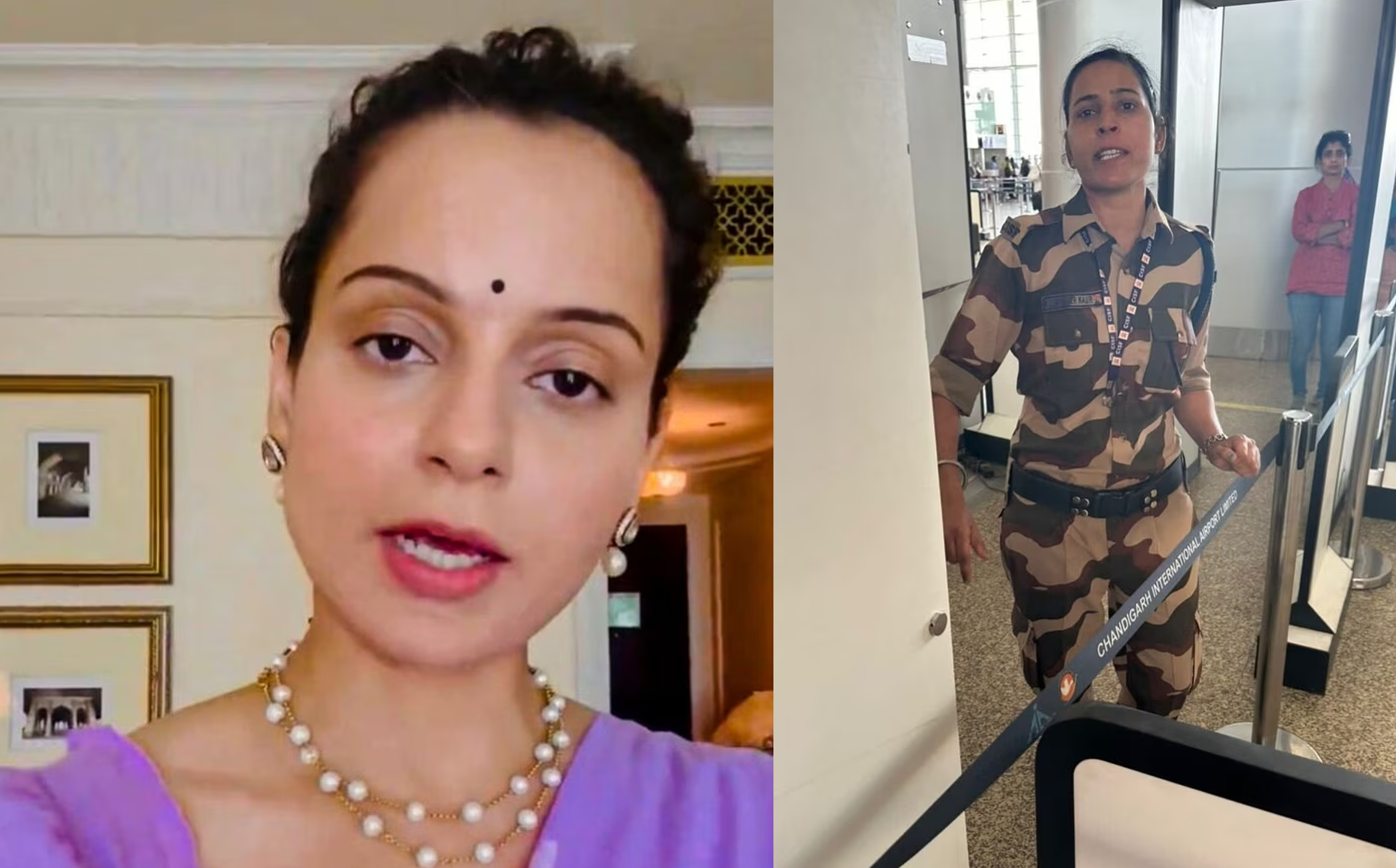 Bollywood Actress and BJP MP Kangana Ranaut Slapped at Chandigarh Airport