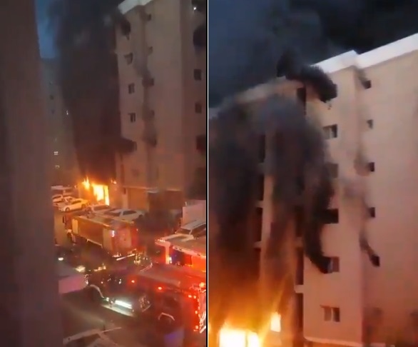 Massive Fire in Kuwait Mangaf Area Claims Lives of 40 Indian Workers