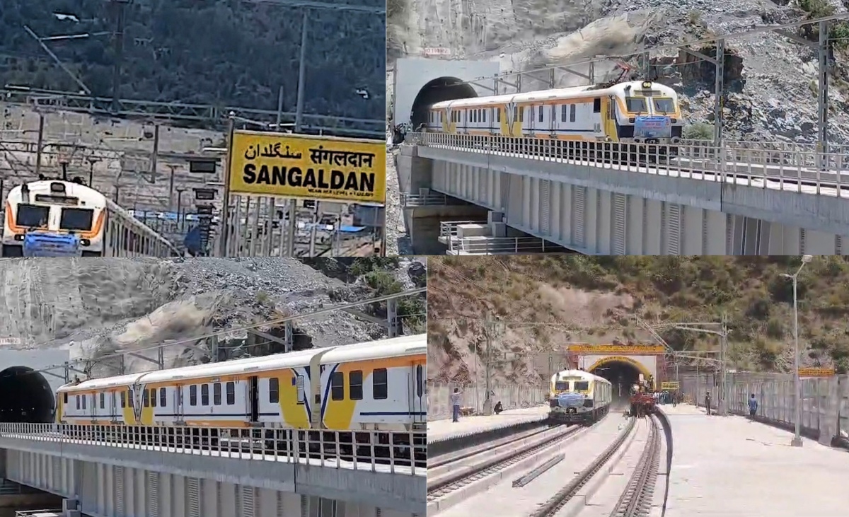Successful Trial Run of MEMU Train Between Sangaldan and Reasi in USBRL Project
