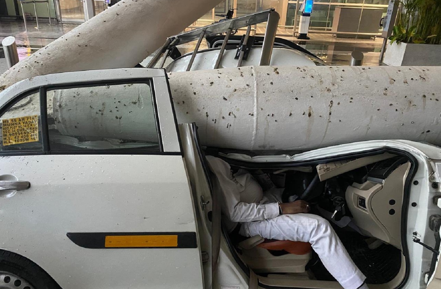 Monsoon Rains Cause Roof Collapse at Delhi Indira Gandhi Airport Terminal1