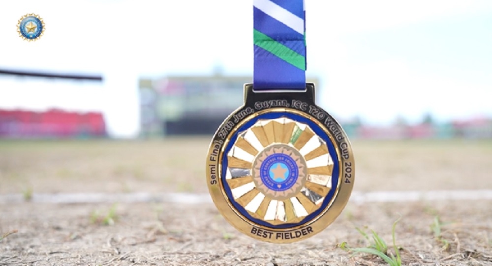 Cricketing Excellence Fielding Medal Presented After Semi Final