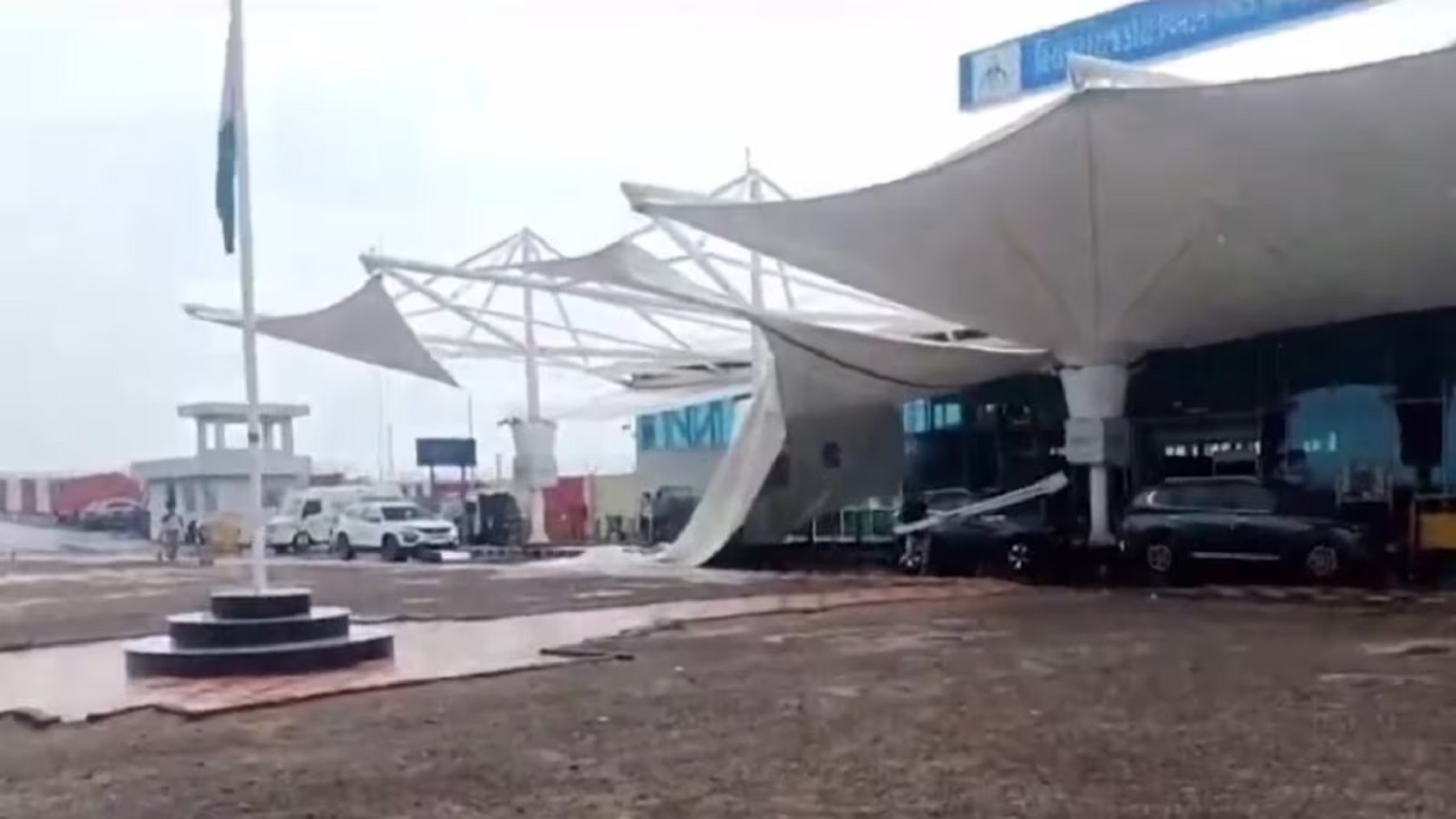 Newly Inaugurated Rajkot Airport Terminal Canopy Collapses Amid Heavy Rain