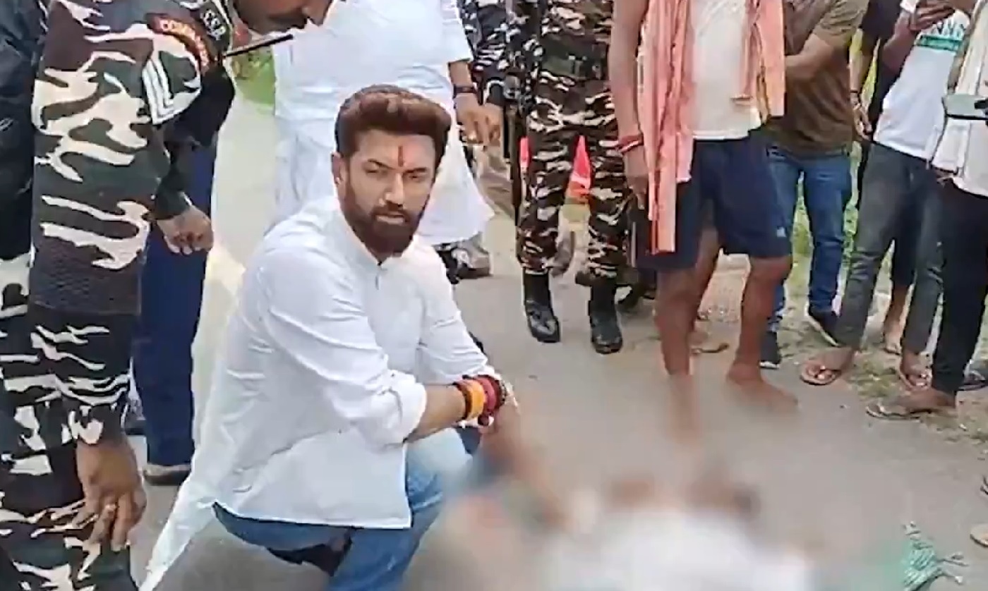 Chirag Paswan Act of Kindness Helping an Injured Man in Bihar
