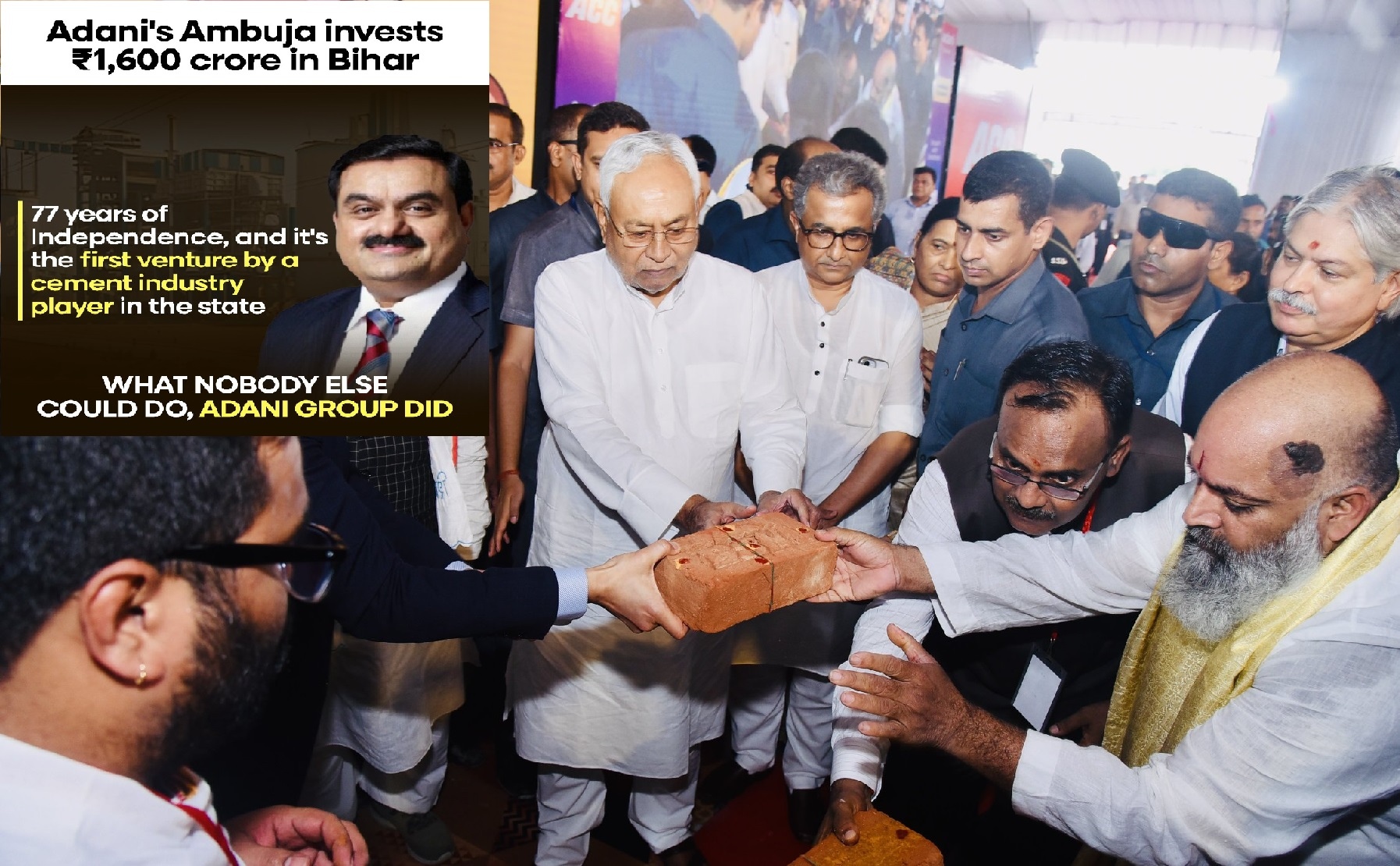 Adani Group Ambuja Cement to Invest Rs1600 Crore in Bihar