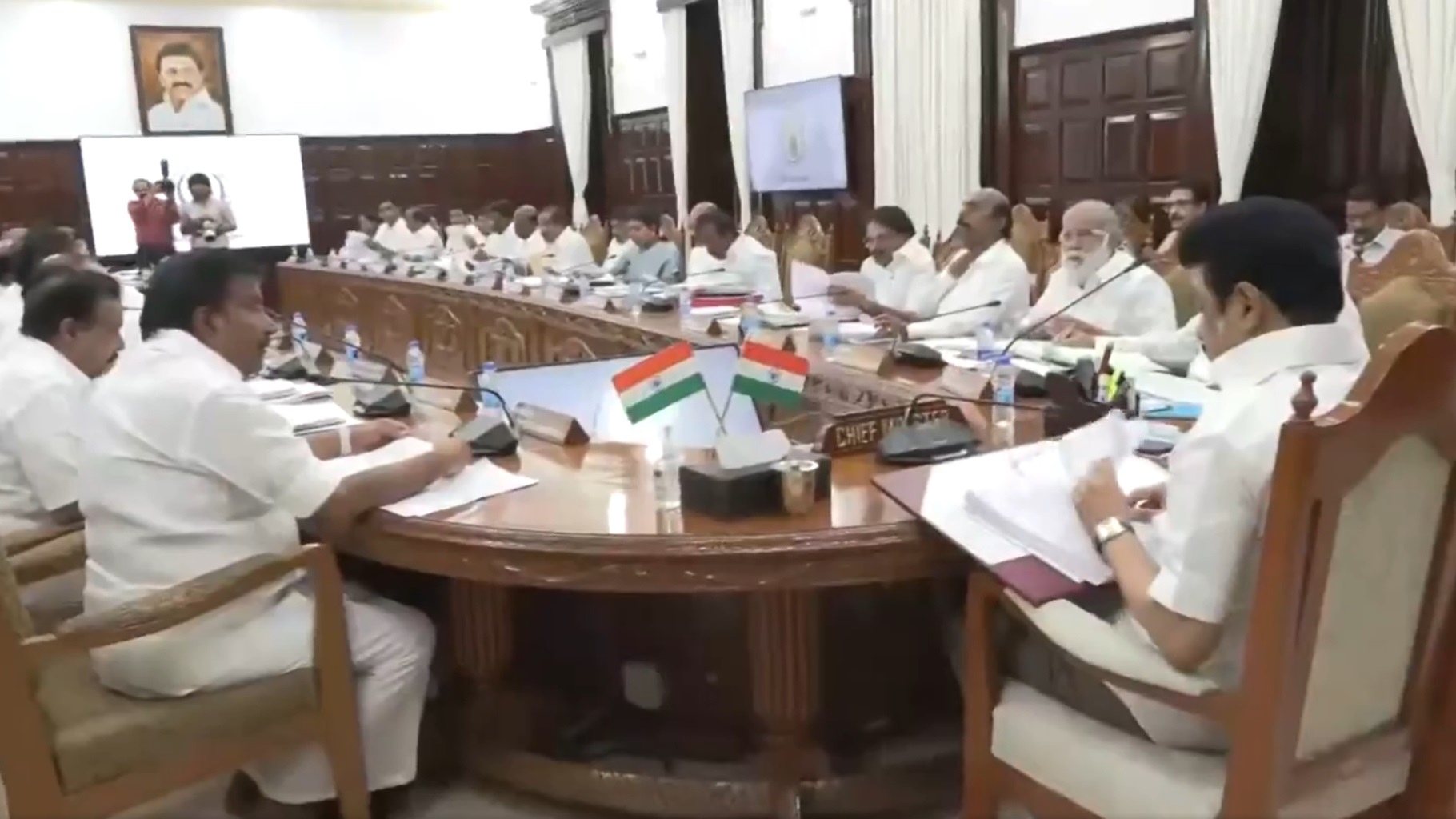 Tamil Nadu CM MK Stalin Chairs State Cabinet Meeting at Chennai State Secretariat