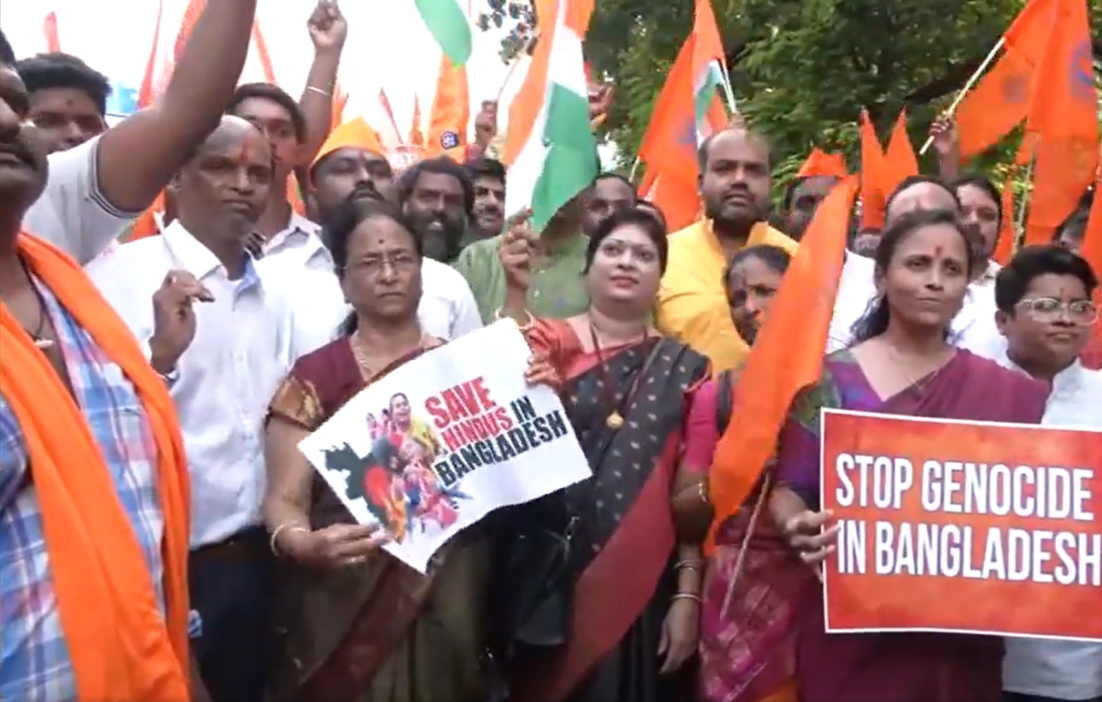 Bajrang Dal Holds Protest Rally in Hyderabad Demanding Justice for Hindu Community