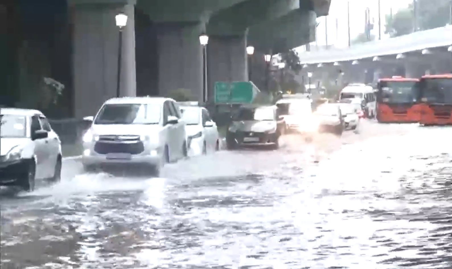 Heavy Rainfall in Delhi Leads to Severe Waterlogging and Traffic Jams