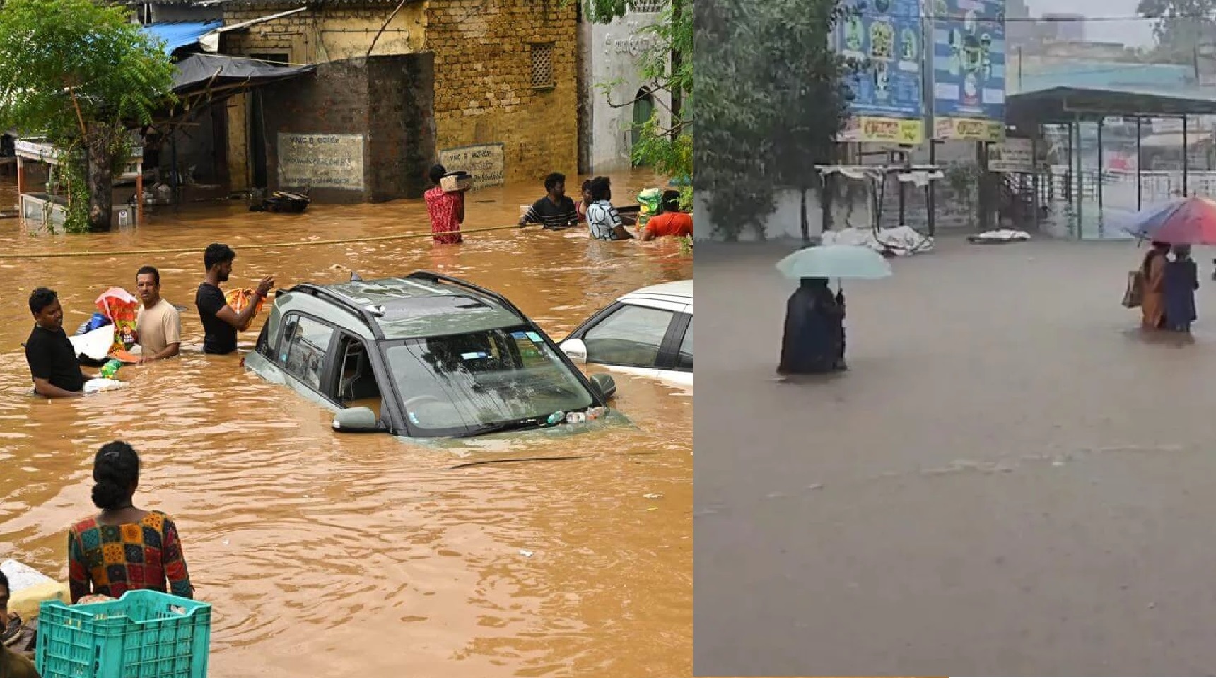 Heavy Rainfall in Telangana and Andhra Pradesh Due to Low Pressure System Over Bay of Bengal