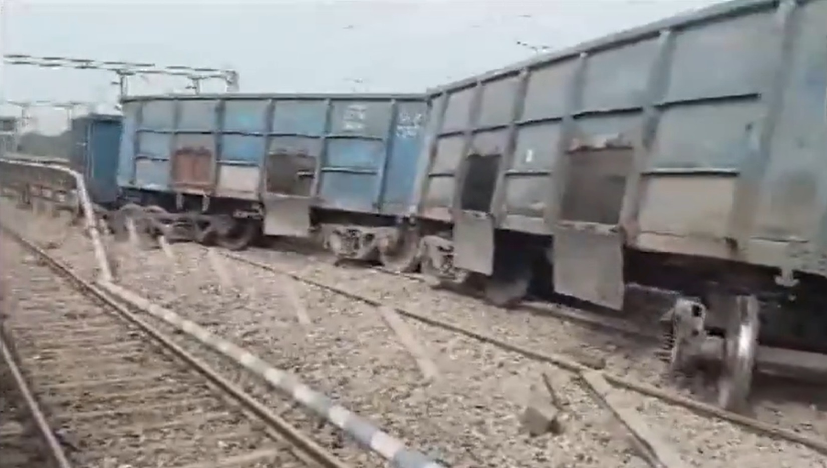 Five Wagons of Goods Train Derail at New Maynaguri Station Alipurduar Division