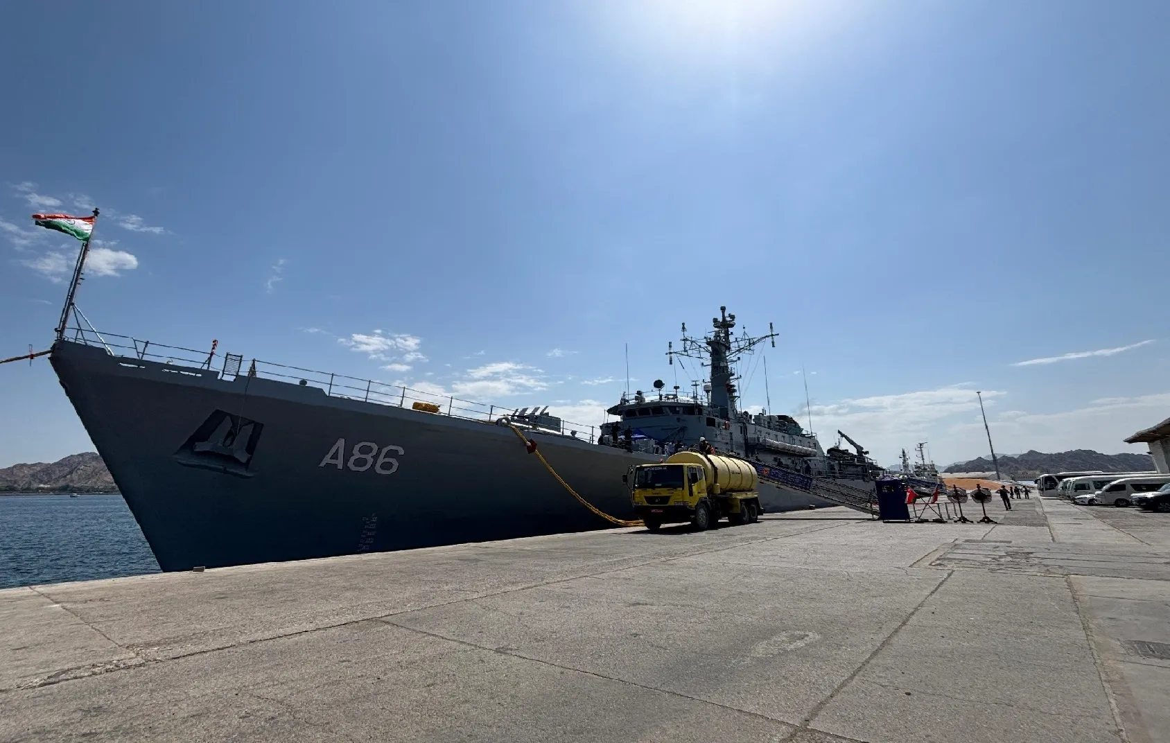 Indian Navy Ships Arrive in Muscat Oman for Long Range Training Deployment