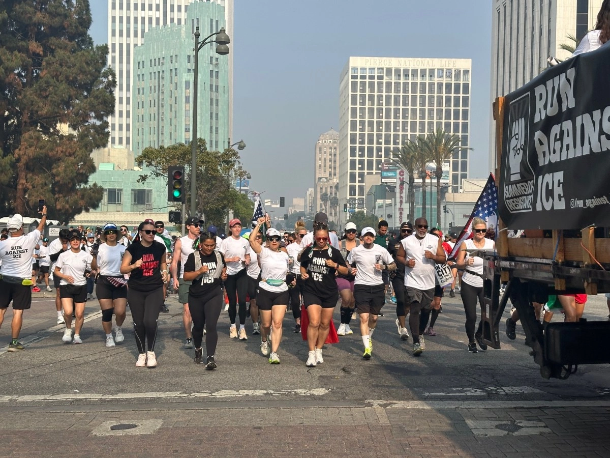 Hundreds from angels run to remove ICE from the city