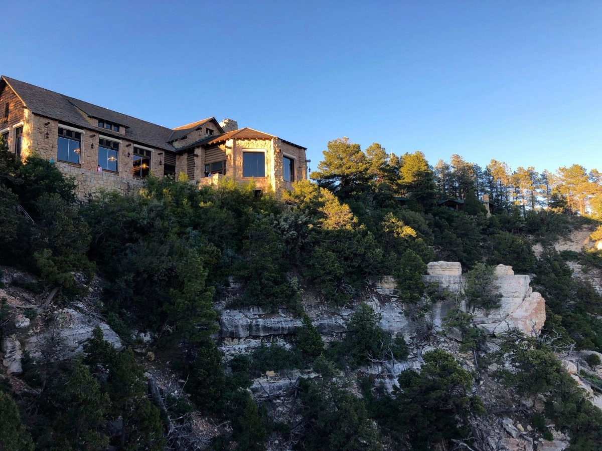The Historical Grand Canyon Lodge was reduced to ashes after fire forest in Arizona