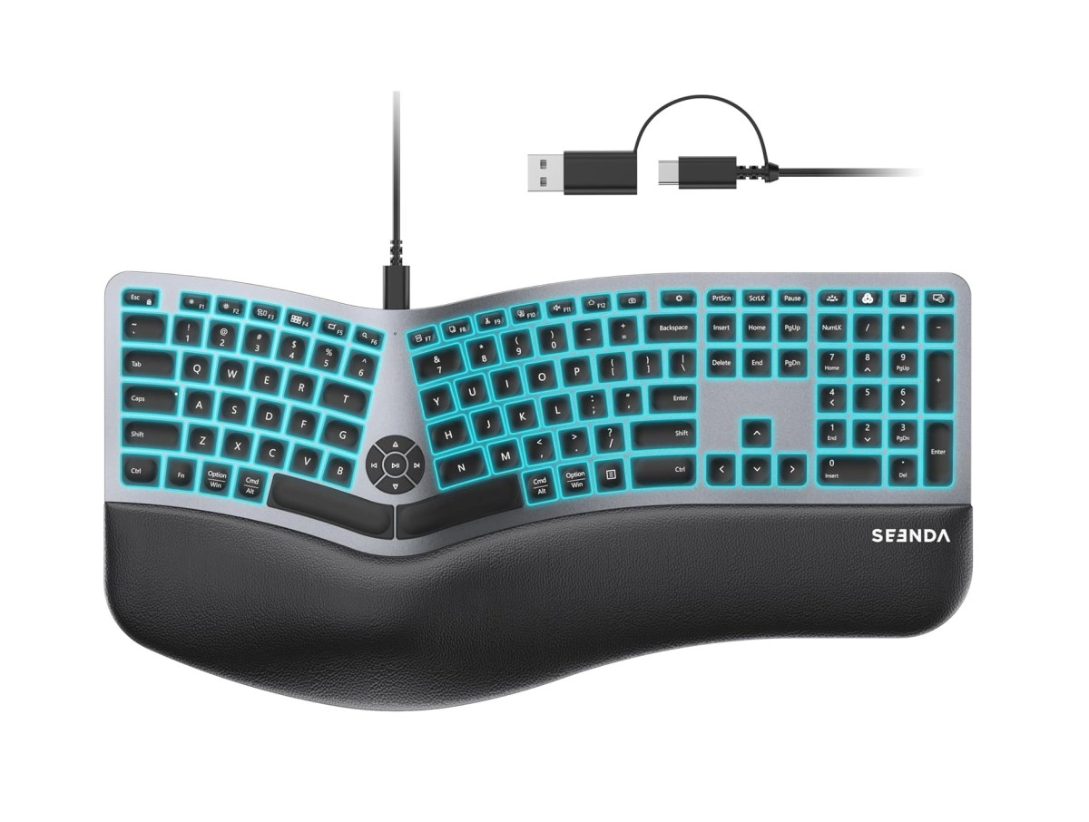 SEENDA bet by the comfort with its keyboard ergonomic backlit and of multiple connection