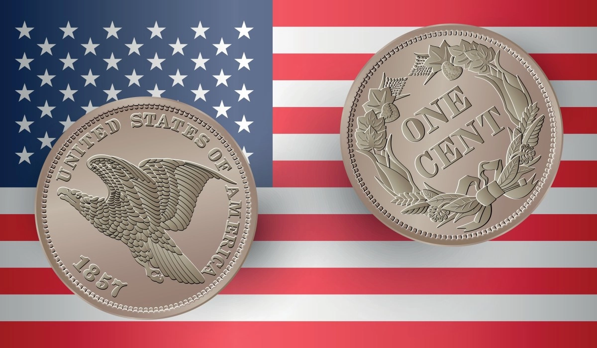 The value of the coins 1 centa of almost 200 years