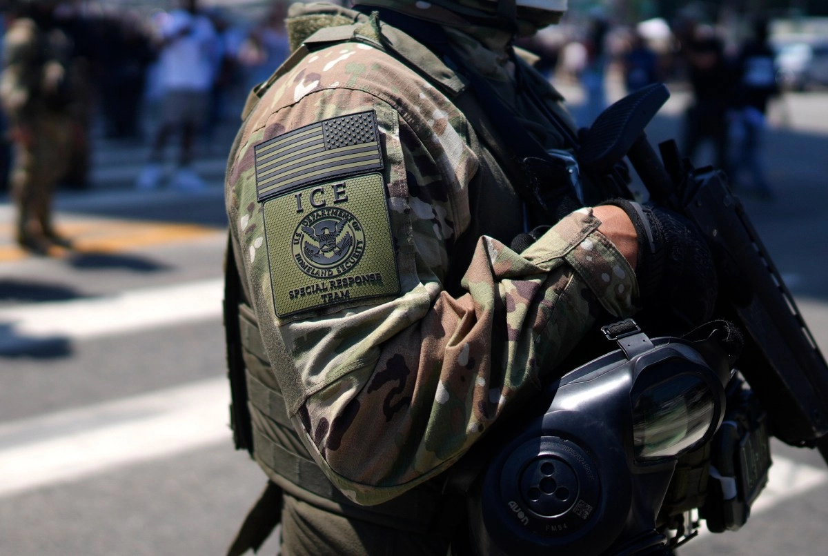 Protest by the detention of student of the angels per part of ICE