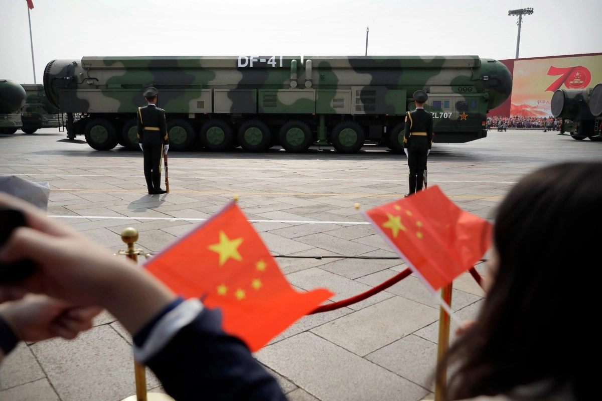 The Dongfeng61 DF61 missile China equals the US and Russia in nuclear power