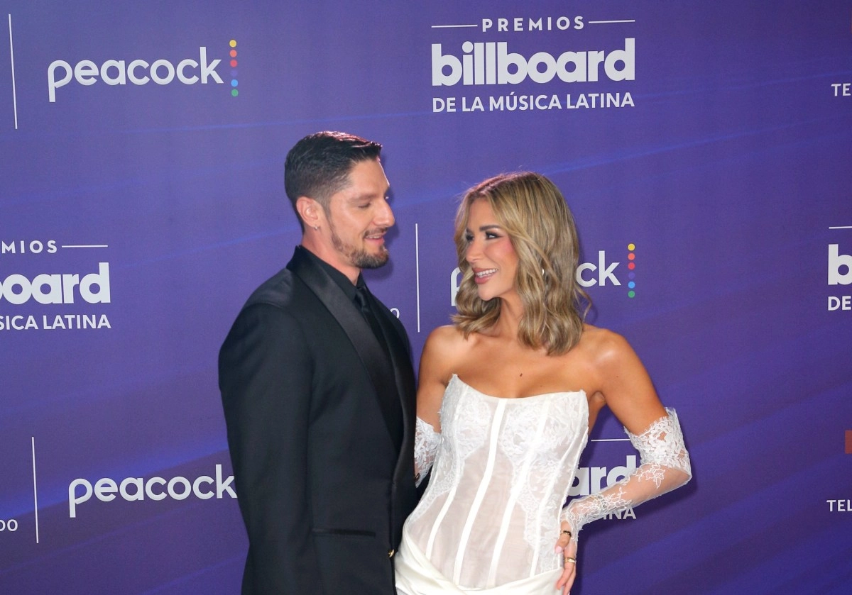 Cristina Porta and Paco Pizaa confirm relationship appearing together at the 2025 Billboard Latin Music Awards delivery