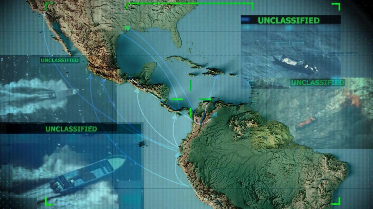 The maps showing drug routes from Latin America to the USA