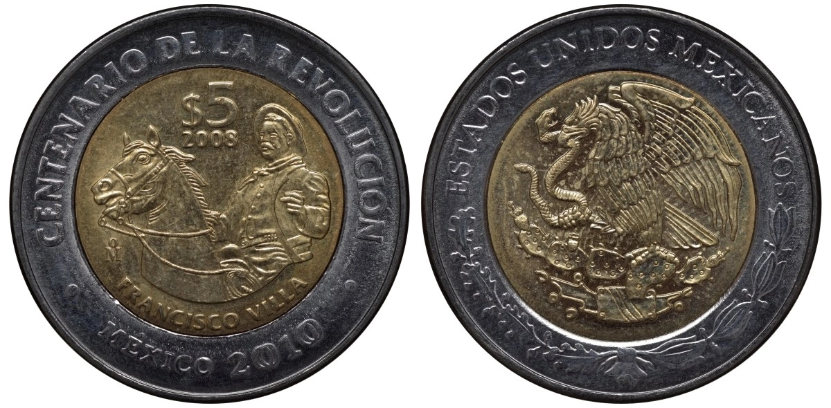 What is the 5 Mexican peso currency that is worth more than 200000