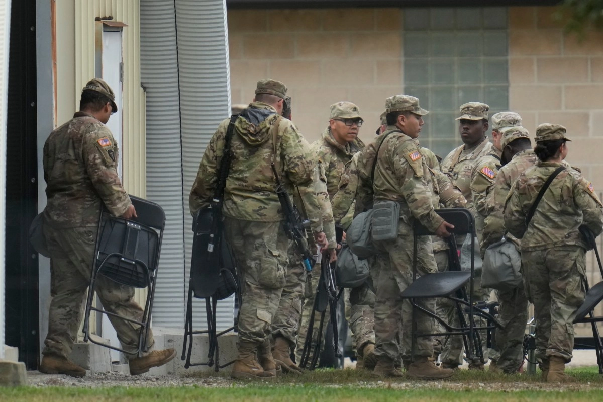 Members of the National Guard from Texas and California will leave Portland and Chicago