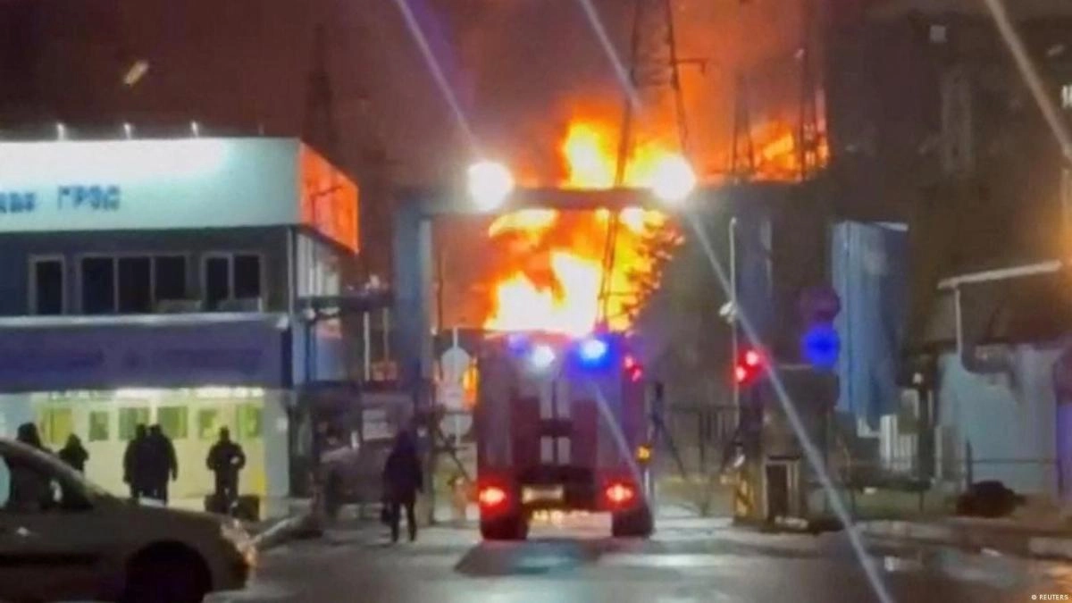 Ukrainian drones hit a power plant near Moscow