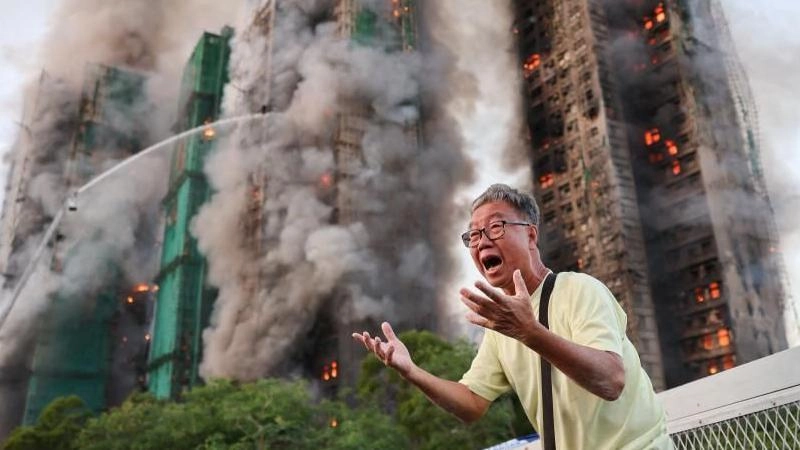 Death toll rises to 44 in huge fire in residential skyscrapers in Hong Kong
