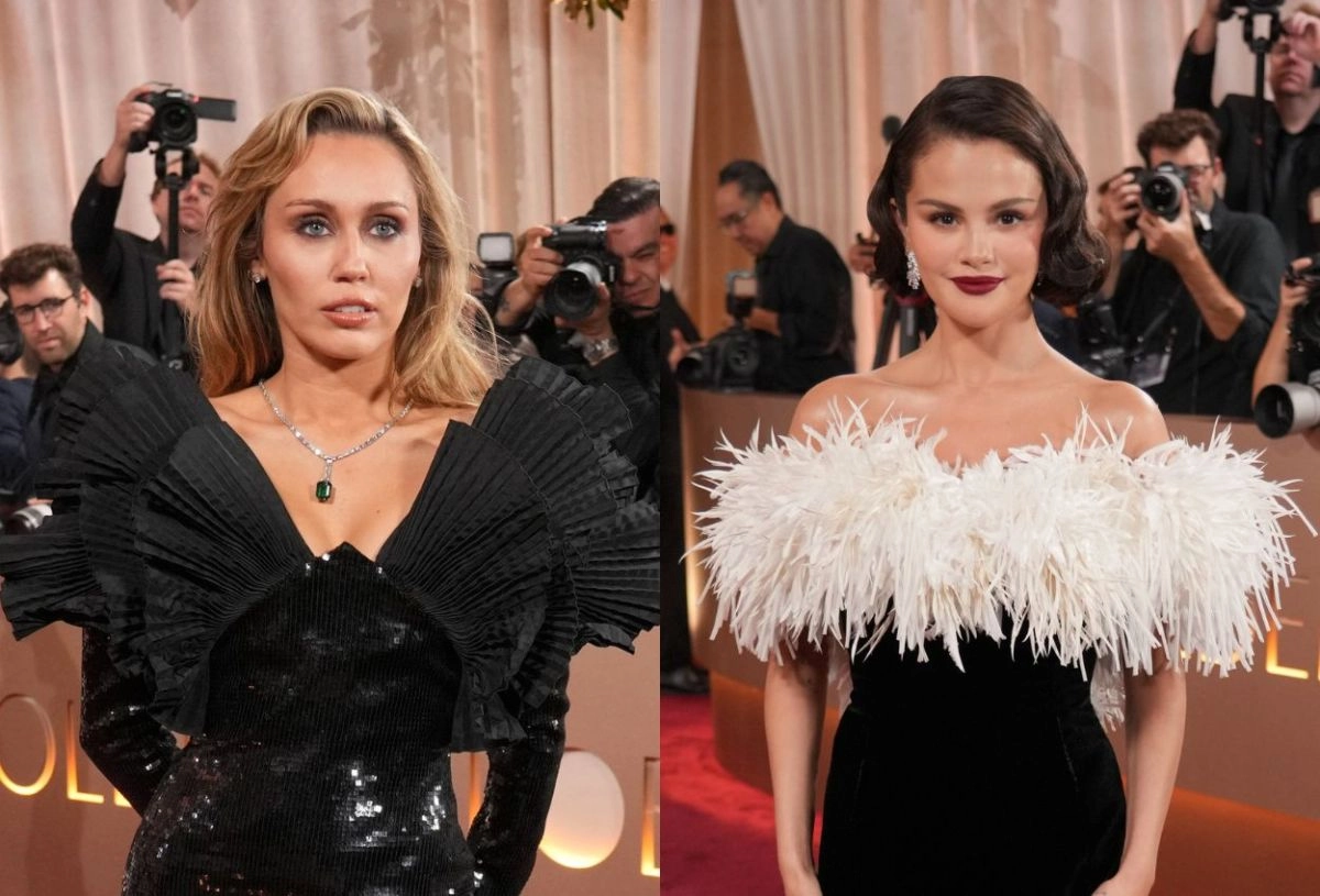 As fue el reencuentro de Miley Cyrus y Selena Gomez en los Golden Globes