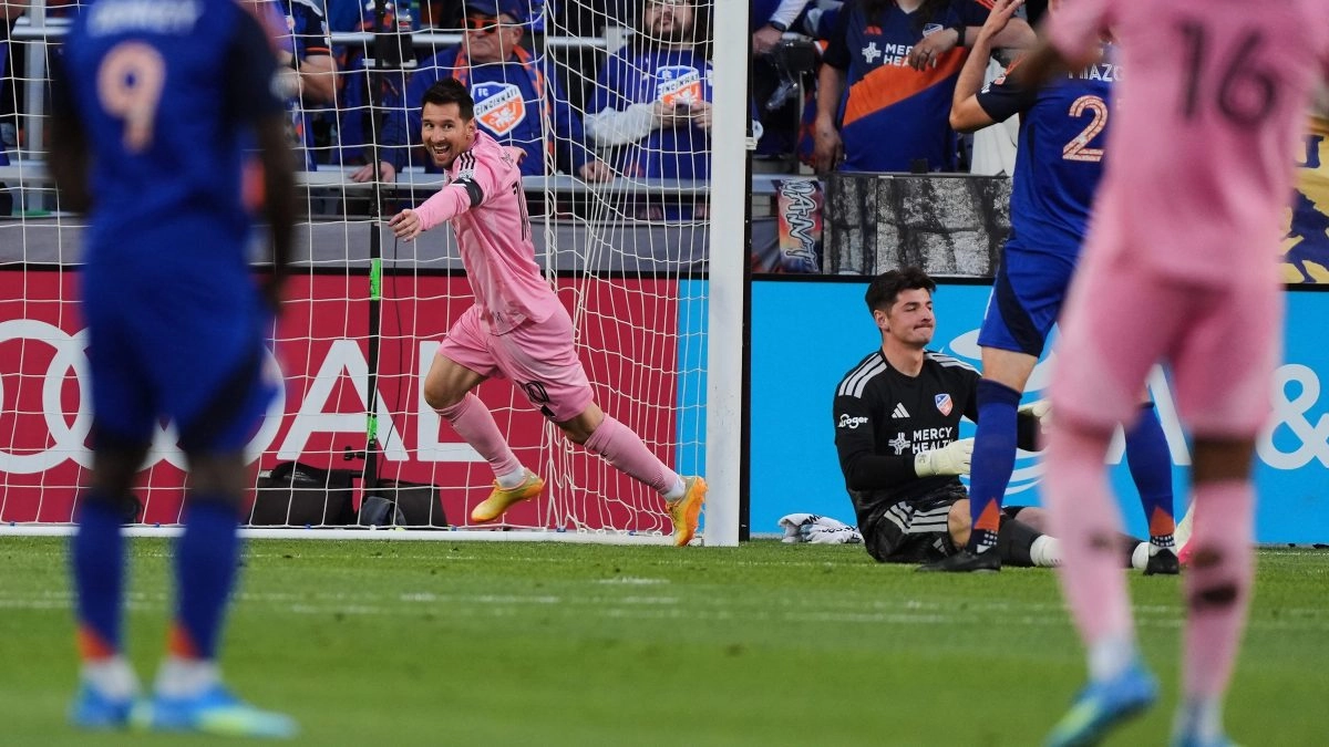 Messi with a hat trick scored 90 goals with Inter Miami in the 53 over Cincinnati
