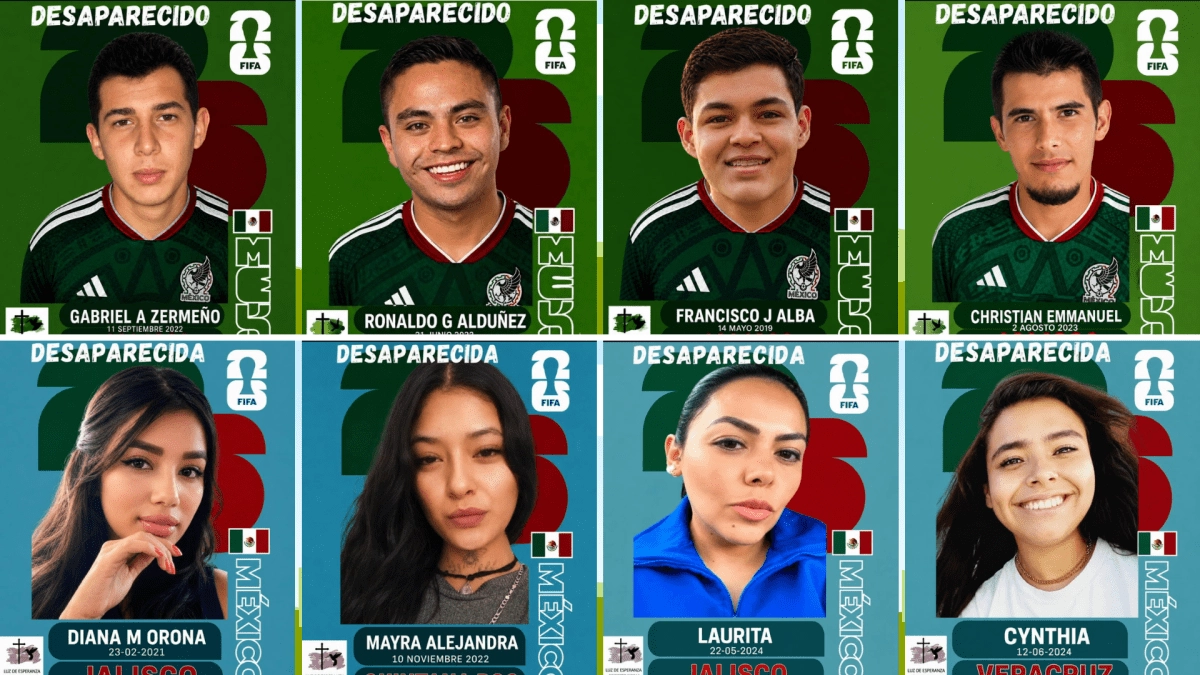 The World Cup album of missing people from a search group in Mexico
