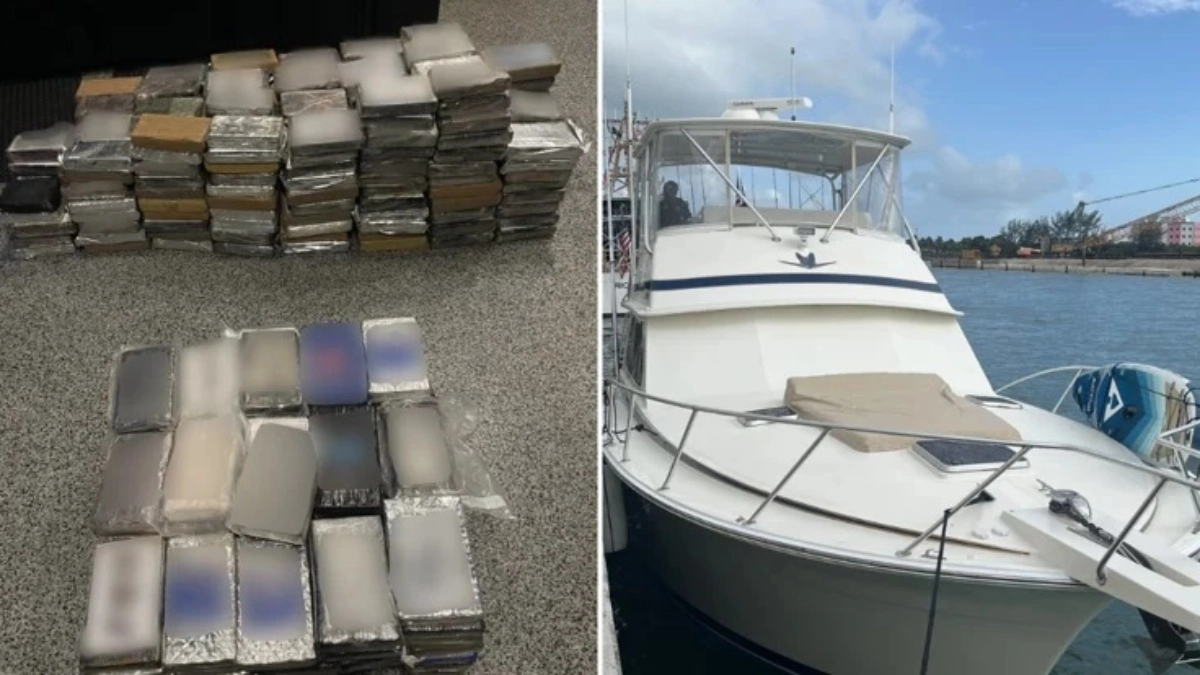 The Coast Guard seized a vessel with a million-dollar shipment of cocaine in Florida
